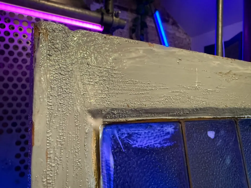 Paint stripper in progress